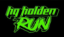 Load image into Gallery viewer, MENS HQ HOLDEN RUN BLACK TSHIRT- COLOUR FONT OPTIONS.
