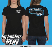 Load image into Gallery viewer, LADIES HQ RUN COLOUR GRILL BLACK TSHIRT
