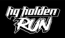Load image into Gallery viewer, MENS HQ HOLDEN RUN BLACK TSHIRT- COLOUR FONT OPTIONS.

