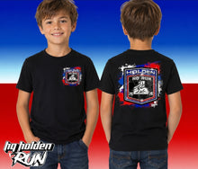 Load image into Gallery viewer, KIDS 2026 HQ RUN BLACK TSHIRT
