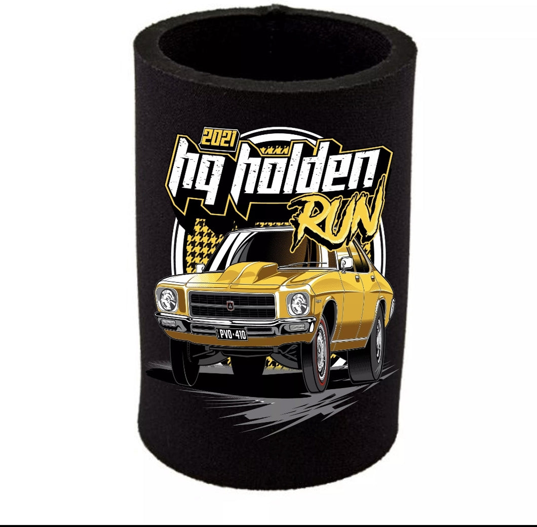 2021 Hq Holden Run, Gold 50th anniversary Stubbie cooler.