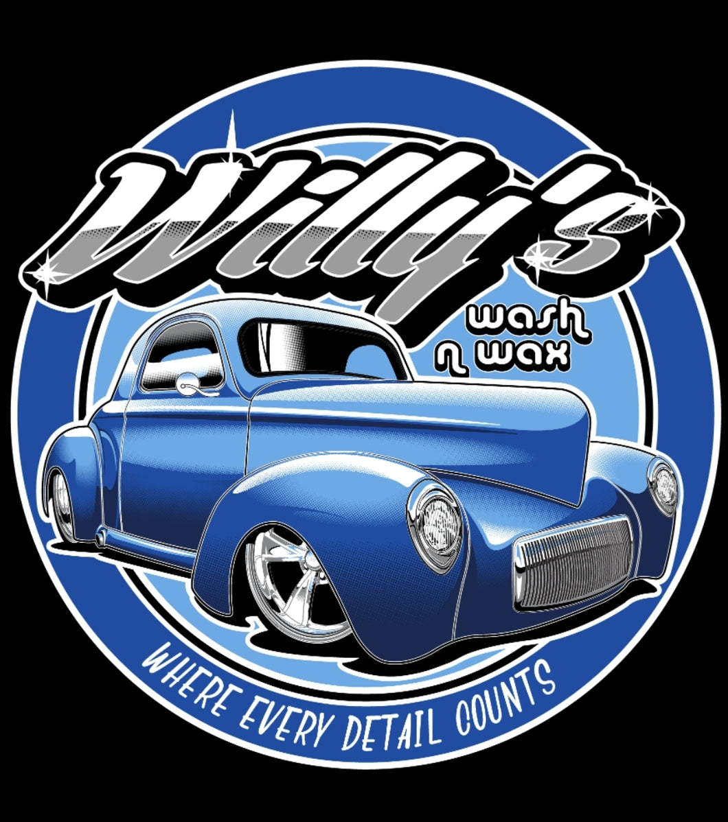 Willy's Wash n Wax Round Logo T-Shirt